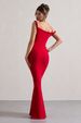 Women's One Shoulder Mermaid Maxi Dress Sleeveless Bodycon Floor-Length Evening Gown For Prom Cocktail Party Wedding Formal Occasions_ecoleips.com