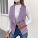 Women's Clothing Trendy Sleeveless Vest – Lightweight Polyester Layering Piece (White/Black/Khaki/Grey/Purple/Blue, S-XXL)_ecoleips.com
