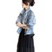Fashionable Simple Design Sequin Denim Jacket Women, 2026 Spring Autumn New Style, Versatile And Loose-fitting Top For_ecoleips.com