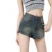 Summer New High-waisted Stretchy Tight A-line Hot Pants Women, American-style Denim Shorts For Cross-border E-commerce_ecoleips.com