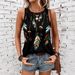 2024 Summer New European And American Cross-Border Casual Feather Wing Round Neck Vest WN11_ecoleips.com