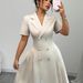 Women's Skirt Slim Waist Double Breasted Autumn Dress_ecoleips.com