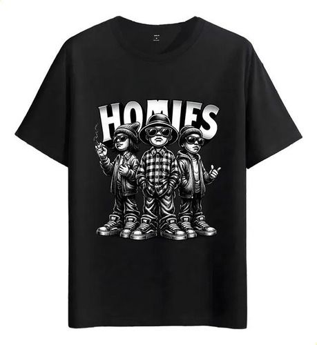 Women's T-Shirts Tshirt Muscle Freaks Homies Estilo Hip Hop Black And White_ecoleips.com