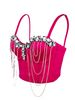 Women's Clothing White Chain Diamond Sexy Bra Design Sense Inner Wear High End Outer Wear Herringbone Bra_ecoleips.com