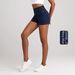 Women's Clothing Denim Yoga Shorts Women's High Waist Hip Lifting Slimming Sports Casual Pants Running Fitness Three Quarter Pants_ecoleips.com