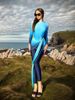 Conservative Muslim Women's One-Piece Swimsuit Diving Suit High Collar Long Sleeve 2025 Trendy Slimming Ensemble Set_ecoleips.com