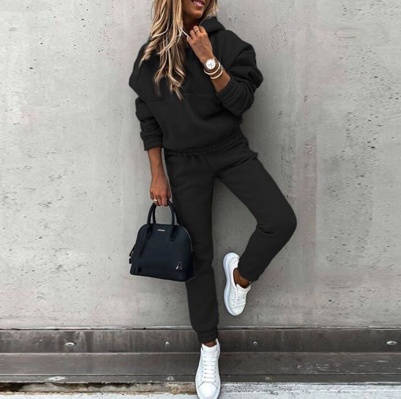 Polyester Fleece Lounge Set – Long-Sleeve Minimalist Two-Piece (S-3XL, 7 Colors) – From WFH To Weekend Warrior"_ecoleips.com