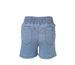 Women's High-Waisted Stretch Denim Shorts Creative Style European American Elastic Waistband Pockets_ecoleips.com