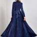 Women's v-neck long sleeves elegant evening dress prom dress party dress bridesmaid dress_ecoleips.com