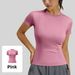Yoga Wear Sportswear Fitness Quick Drying Gym Wear Running T-Shirt Short Sleeved Outdoor Waist Slimming Figure Flattering_ecoleips.com