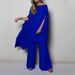 Women's Clothing Autumn Solid Color Round Neck Top Loose Pants Two Piece Suit_ecoleips.com