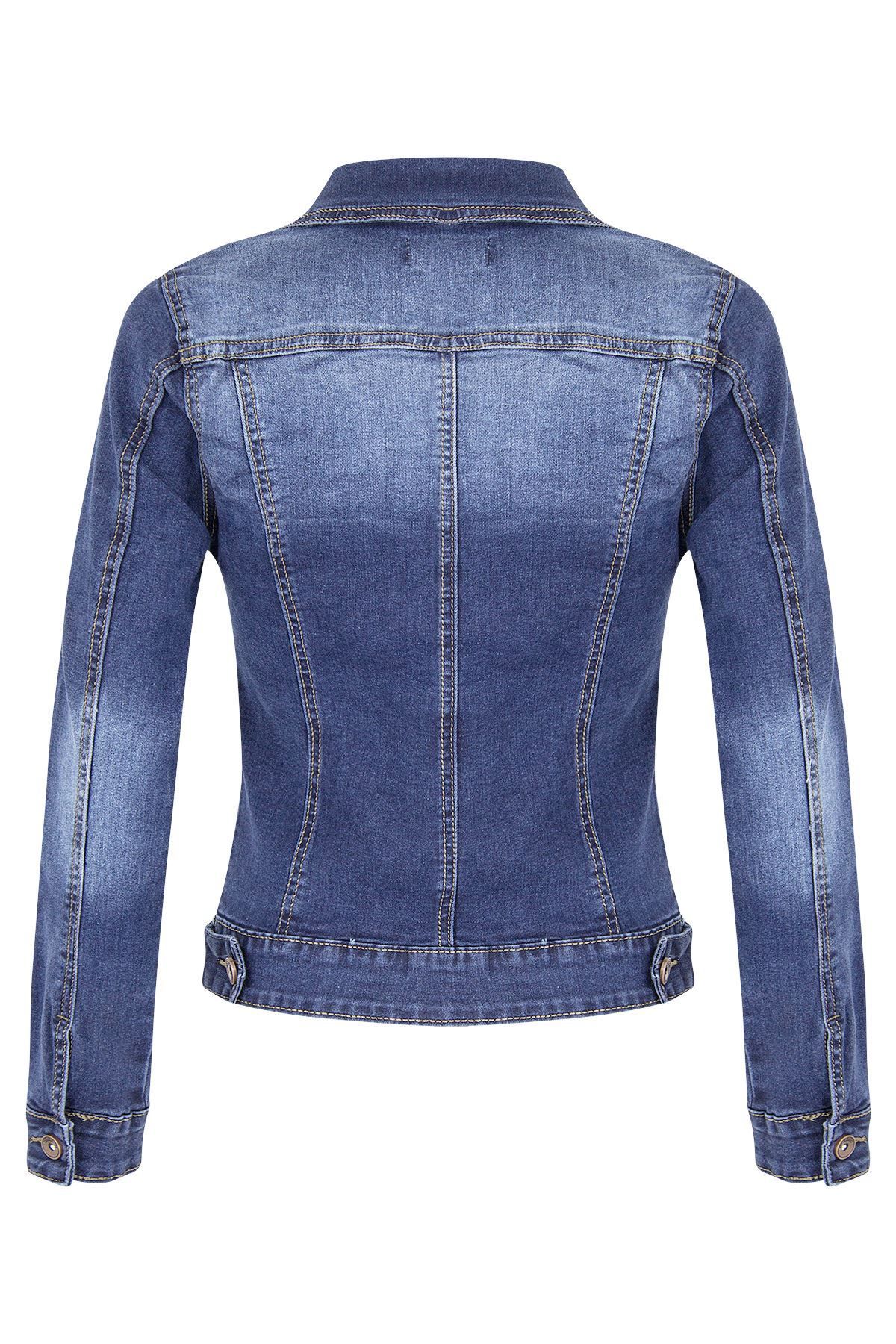 Women's Clothing Autumn And Winter New Short Slim Fitting Stretch Denim Jacket Top Jacket Denim Jacket_ecoleips.com