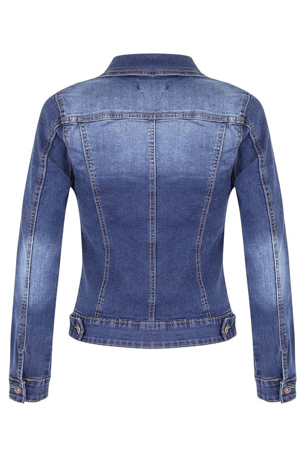 Women's Clothing Autumn And Winter New Short Slim Fitting Stretch Denim Jacket Top Jacket Denim Jacket_ecoleips.com