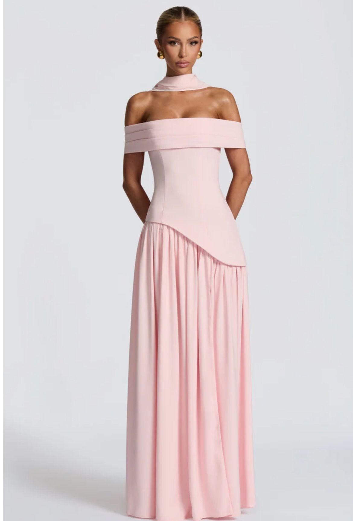 Women's Clothing Elegant Solid Color Slit Dress High End Strapless Fitted Gown With Paneling Style Women's For Formal & Casual For Women_ecoleips.com