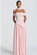 Women's Clothing Elegant Solid Color Slit Dress High End Strapless Fitted Gown With Paneling Style Women's For Formal & Casual For Women_ecoleips.com