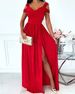 2026 Best-Selling Popular European And American Women's Long With Printed V-Neck, Elegant Sleevel Sexy Slit_ecoleips.com