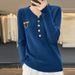 Women's Low Neck Slim Fit Knitwear V Neck Sweater Korean Style Casual Versatile Base Layer Autumn Pullover_ecoleips.com