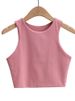 2024 Summer Fashion Women Sexy Slim Tops O-neck Sleeveless Double Nylon Ladies Good Quality Tank Tops 6 Colors_ecoleips.com