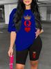 Summer Women's Casual And Fashionable Heart-shaped Letter Printed Round Neck Loose T-shirt+shorts Two-piece Sportswear Suitable For Daily Wear-25_ecoleips.com