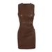 AD011 Cross-Border European And American Fashion Sexy Slim-Fit PU Leather Round-Neck Sleeveless Bodycon Dress_ecoleips.com