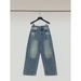 ICC Early Spring New Vintage Distressed Wide-leg Jeans For Women, High Street Style, Guangzhou Thirteen Lines 10736_ecoleips.com