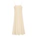 Women's Pure Cotton Patchwork High-Waisted Suspender Dress Spring/Summer Fashion Elegant Long Dress_ecoleips.com