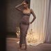 European American Style Women's Long Sleeved Mesh Dress Slim Fit Fashionable Elegant High End Spring Summer Clothing with Slit_ecoleips.com