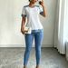 Women's Denim-Look Printed Lounge Set, Stretchy Knit Two Piece Outfit, Casual Comfort Jogger Set For Women_ecoleips.com