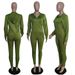 Women's Clothing Zipper Hooded Fashion Sports Leisure Long Sleeved Solid Color Suit_ecoleips.com