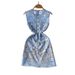 Women's Clothing Three Dimensional Flower Round Neck Dress Female Summer Lace Slim Fit Hip Short Skirt_ecoleips.com