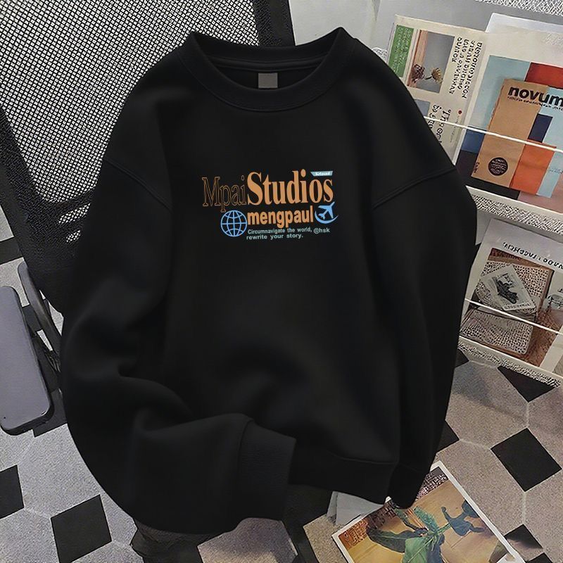 FW25 Matching Couple Cotton Crew Neck Sweatshirt - His & Hers_ecoleips.com