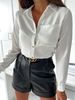 Women's Casual Button Down Long Sleeve Shirt European American Style Spring Summer Clothing Top_ecoleips.com