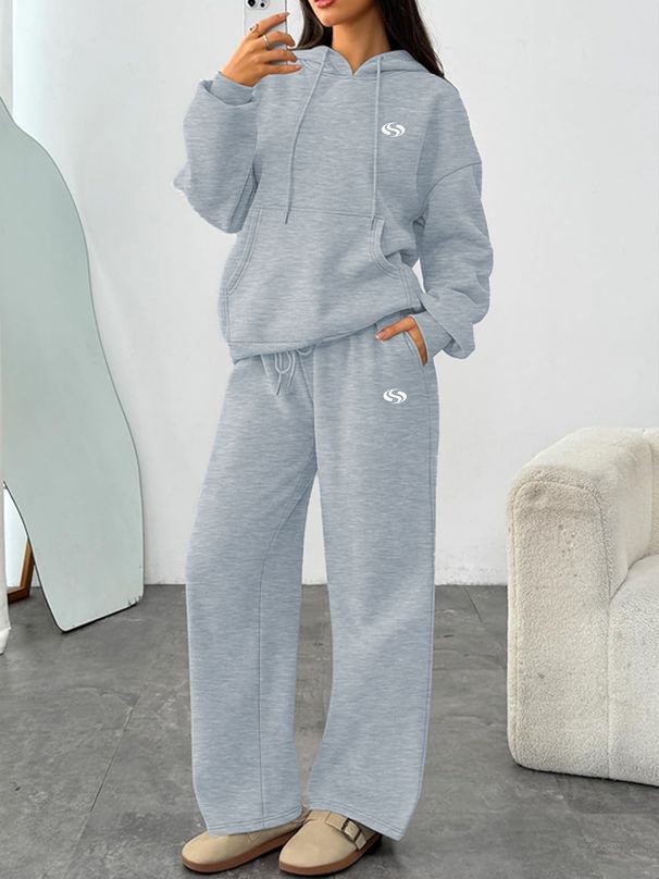 Unisex Printed Fleece Tracksuit - Full-Zip Hoodie & Jogger Set For Streetwear Comfort-B2_ecoleips.com
