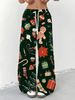 Women's Casual Plaid Trousers Straight Line Simple Fashion Bottoms_ecoleips.com