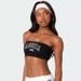 Summer Women's Slim Fit Bandeau Top Midriff Exposed Number & Letter Print Y2K European American Style Fashionable Sexy_ecoleips.com