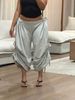 Aria Basics Cross-border Drawstring Adjustable Elastic Waist Comfortable Oversized Loose Casual Wide-leg Pants For And_ecoleips.com