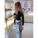 A Versatile Base Layer For Autumn And Winter, A Slim And Slimming Design For Women In Autumn, A Round-Neck Long-Sleeved_ecoleips.com