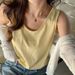 Trendy Girl Closet Spring And Summer Versatile Loose Lazy Style Base Wearable Small Camisole Vest Women's Inner Layer Cover-Up Sleeveless_ecoleips.com