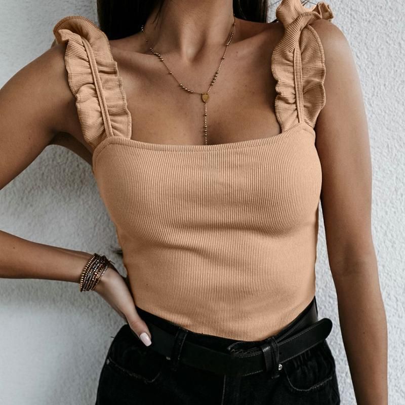 Sexy off the Shoulder Low Cut Camisole Top Women's Clothing Wish AliExpress EBay Hot Selling Item 2021_ecoleips.com