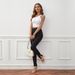 Voya Women's European And American Clothing 2026 New High-waisted Elastic Solid Color Slim-fit Sports Leggings Base Layer Pants Casual Long Pants_ecoleips.com