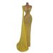 【Pre-sale | Ships In 15 Days】 Women's Clothing New Temperament Slim Fishtail Dress Evening Show Evening Dress_ecoleips.com