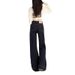 2025 Spring And Autumn New Denim Blue Non-Fading Jeans For Women American Retro Loose Casual Slightly Flared_ecoleips.com