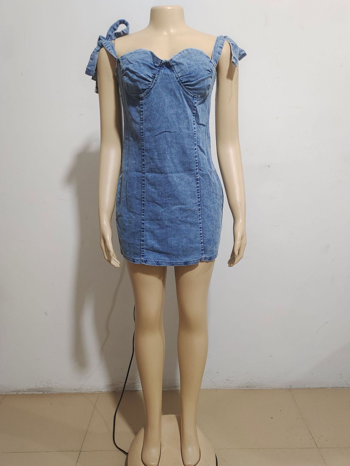 Women's Clothing Suspender Denim Skirt Summer Fashion Sexy Hot Girl Tube Top Dress_ecoleips.com