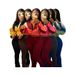 Women's Clothing Women's High Waist Slightly Flared Two Piece Suit Sports Casual Color Matching Navel Baring_ecoleips.com