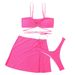Aria Basics New European And American Foreign Trade Swimwear, Solid Color, Strapless, Heart-shaped, Sexy Three-piece Skirt-style_ecoleips.com