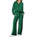 European American Foreign Trade 2024 Autumn Winter Casual Two-piece Sports Suit With Zippered Long-sleeve Sweatshirt And_ecoleips.com