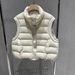 Women's For Autumn Winter 2025, New Stylish And Unique White Duck Down Vest Jacket_ecoleips.com