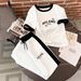 Summer 2026 Women's Short Sleeve Casual Sports T-Shirt And Pants Two Piece Set Fashion Print Design Spring/Autumn Collection_ecoleips.com