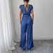 Women's Clothing Simple Fashion Style Deep V High End Wide Leg Jumpsuit Women's Clothing Spring And Summer_ecoleips.com