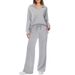 . European American Spring And Autumn New Fashion Casual Women's Long Sleeve Drawstring Solid Commuting Pants Set_ecoleips.com